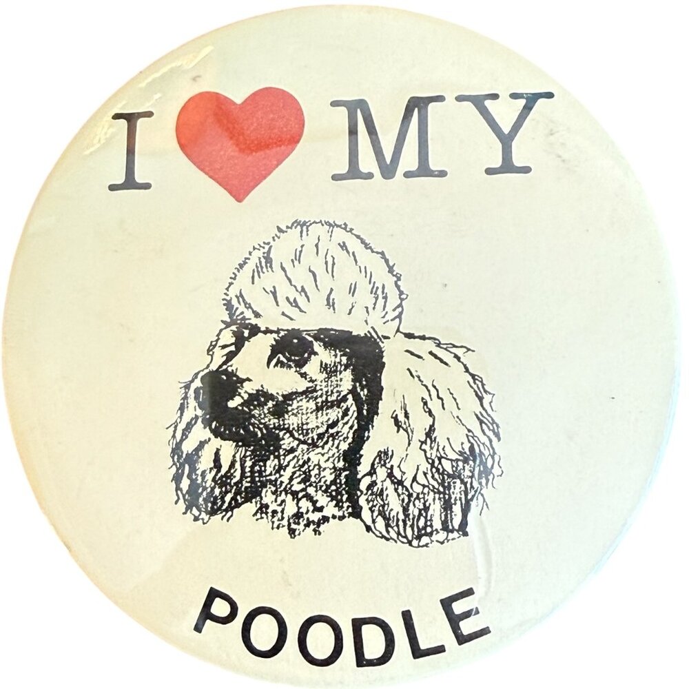 Vintage I Love My Poodle Pin